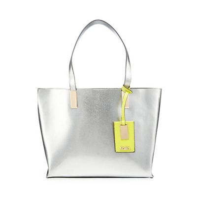 Silver 'Evelyn' tote bag